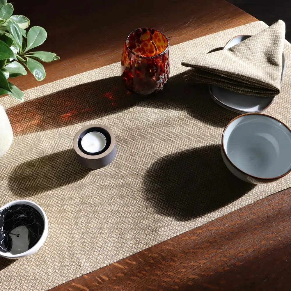 Japanese Cotton Shibori Table Runner 14x90, Olive Green, Hand-Sewn in USA
Japanese Cotton Shibori Table Runner 14x90, Olive Green, Hand-Sewn in USA