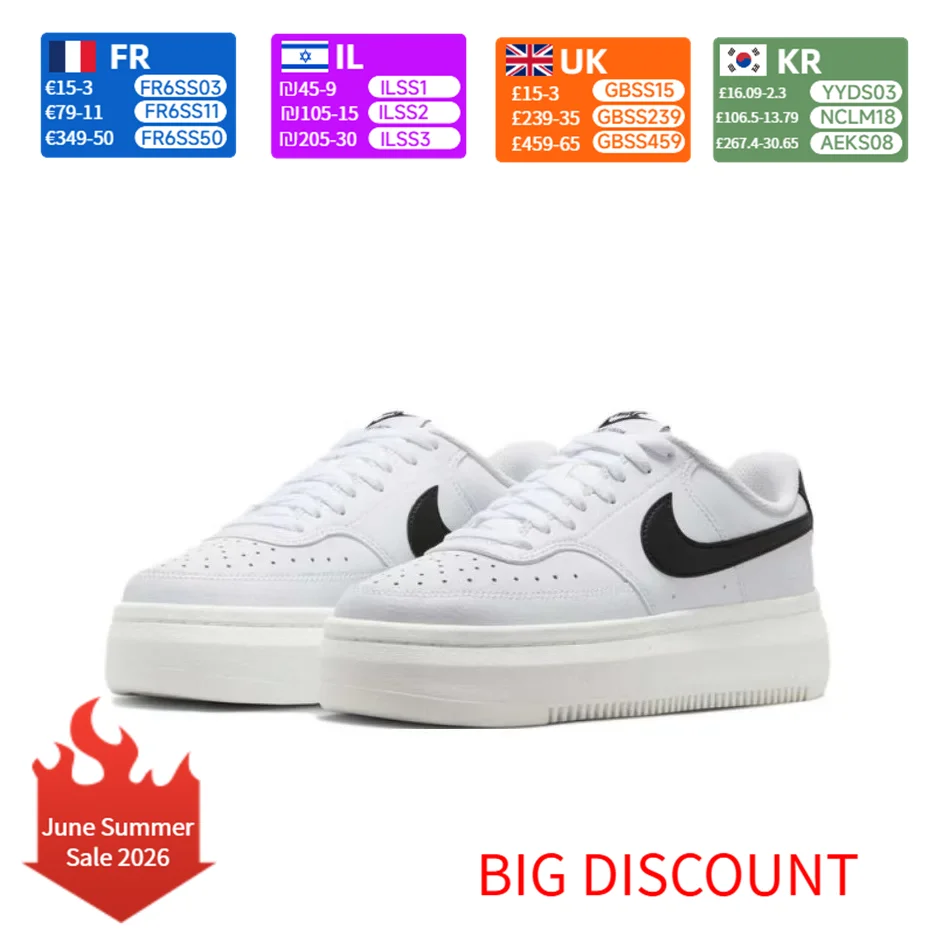 Nike Court Vision Alta Women's Low-Top Basketball Shoes Soft & Comfortable, Durable White/Black DZ5394-107
Nike Court Vision Alta Women's Low-Top Basketball Shoes Soft & Comfortable, Durable White/Black DZ5394-107