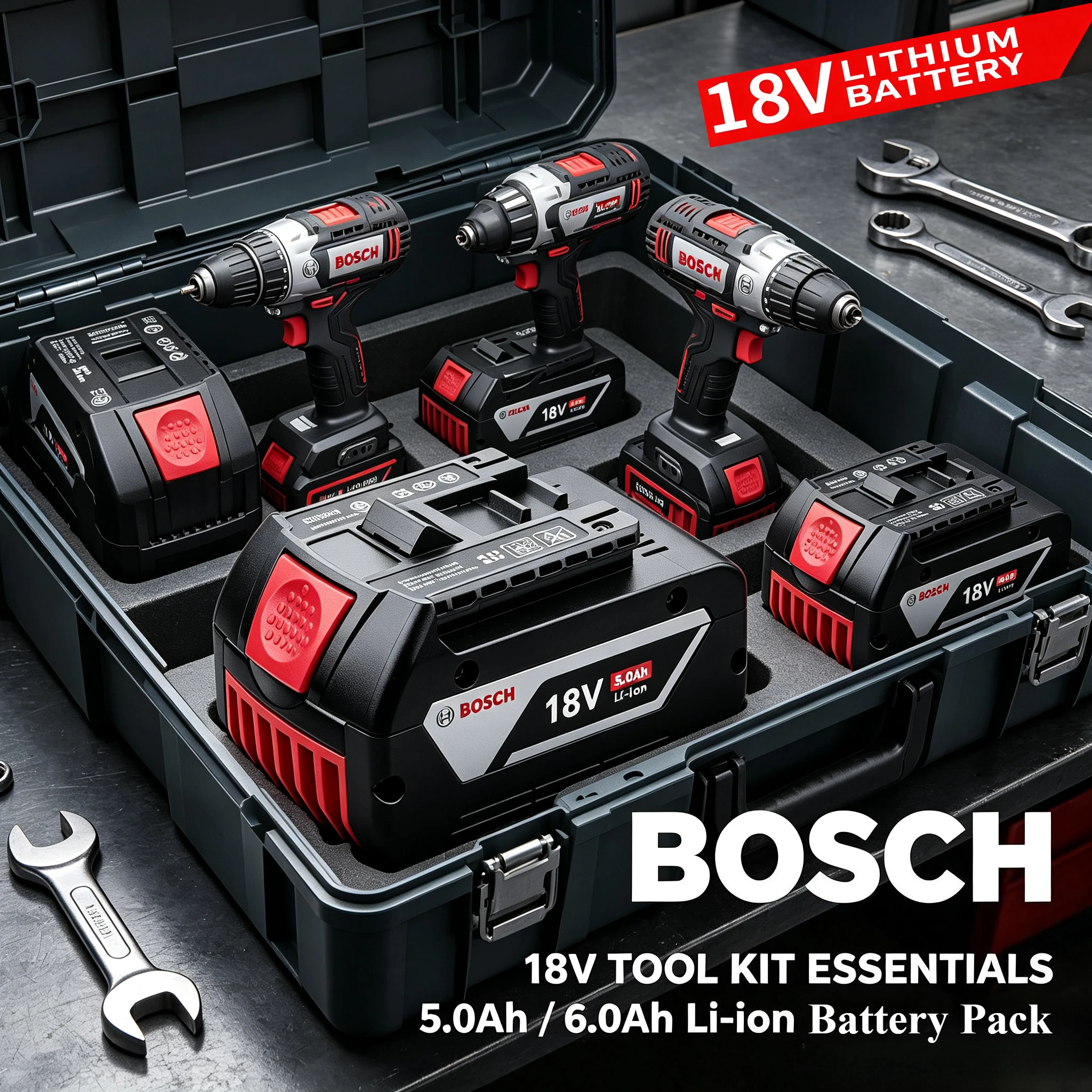 Bosch 18V 6.0Ah CoolPack Thermal Management Lithium Battery Replacement BAT609 BAT622 GSR18V-LI Heavy Use Cordless Tools
Bosch 18V 6.0Ah CoolPack Thermal Management Lithium Battery Replacement BAT609 BAT622 GSR18V-LI Heavy Use Cordless Tools