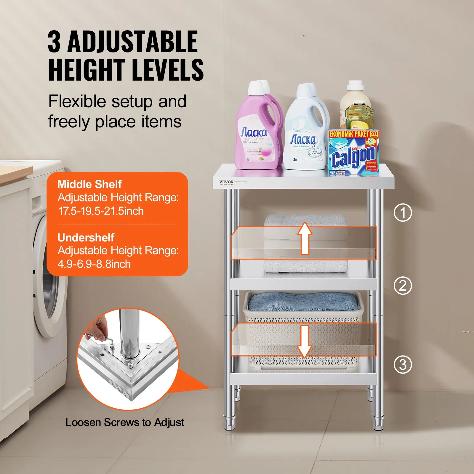 Stainless Steel Food Prep Table, 14 X 24 X 34 Inch Commercial Kitchen Worktable, With 2 Adjustable Undershelf, Heavy Duty Prep
Stainless Steel Food Prep Table, 14 X 24 X 34 Inch Commercial Kitchen Worktable, With 2 Adjustable Undershelf, Heavy Duty Prep