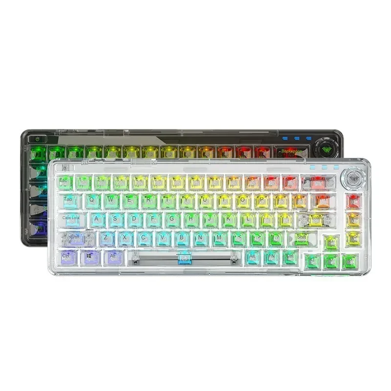 Mechanical keyboard transparent bluetooth wireless three-mode RGB customized hot swap
Mechanical keyboard transparent bluetooth wireless three-mode RGB customized hot swap