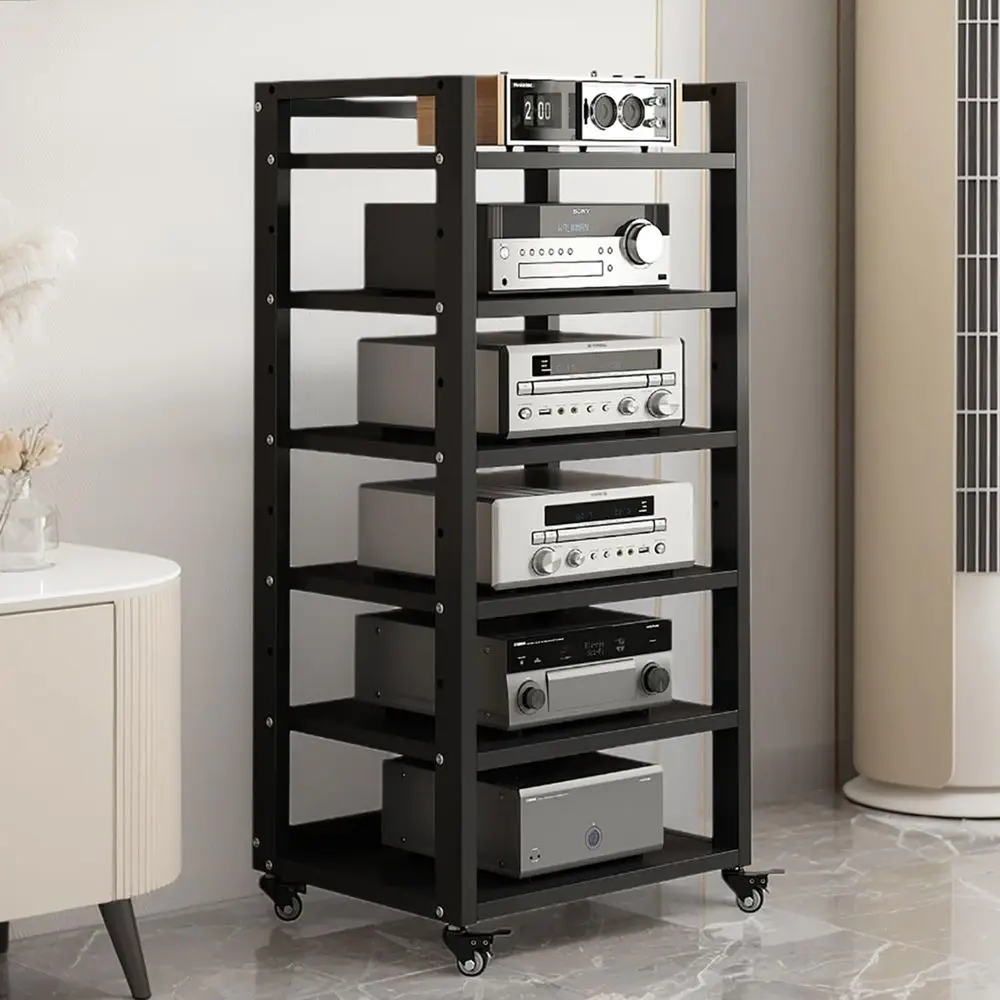 6-Tier Adjustable Media Stand: Portable Record Player, DVD, CD, and Audio Rack for Home, Office, or Theater (Black)
6-Tier Adjustable Media Stand: Portable Record Player, DVD, CD, and Audio Rack for Home, Office, or Theater (Black)