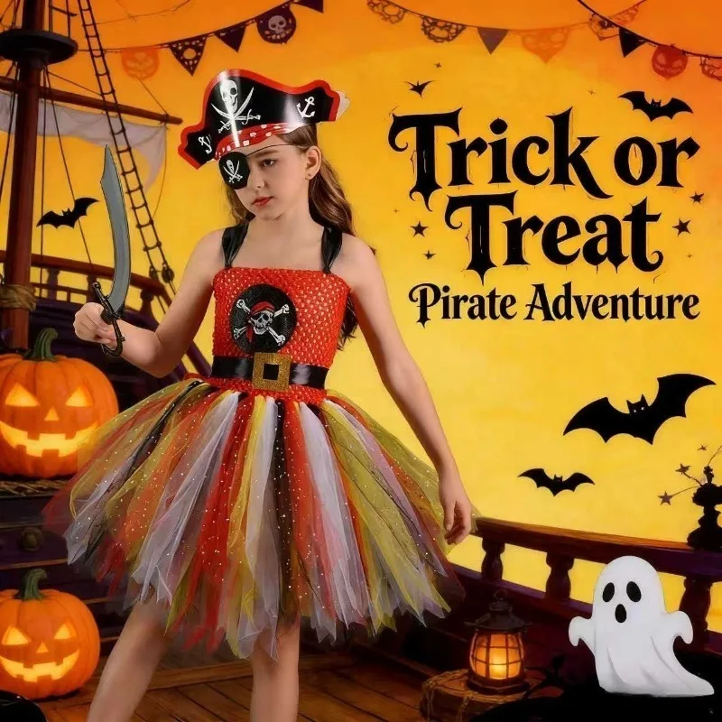 Halloween Cosplay Pirate Costume Puffy Tutu Dress Stage Performance Party Fancy Dress Outfit Classic Buccaneer Role Play Costume
Halloween Cosplay Pirate Costume Puffy Tutu Dress Stage Performance Party Fancy Dress Outfit Classic Buccaneer Role Play Costume