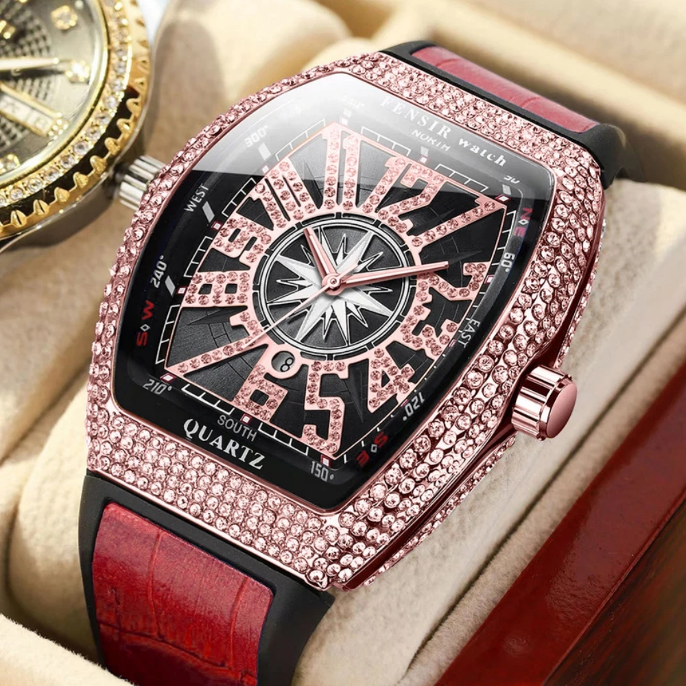 Новые мужские часы с винной бочкой и бриллиантами, модные трендовые часы, ретро-модные водонепроницаемые мужские кварцевые часы, студенческие часы
Новые мужские часы с винной бочкой и бриллиантами, модные трендовые часы, ретро-модные водонепроницаемые мужские кварцевые часы, студенческие часы