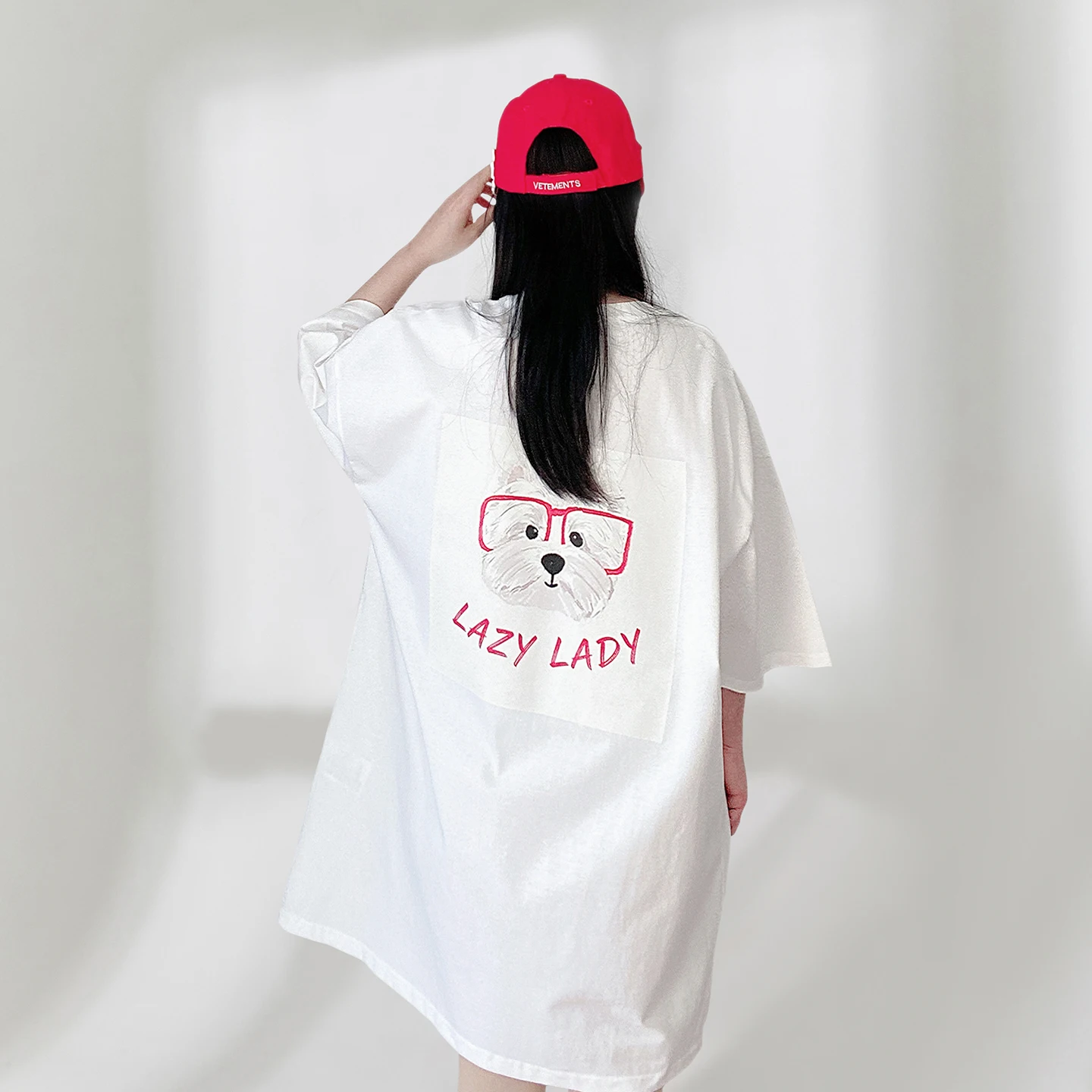 Loose Oversize Women's T-shirt Short Sleeve Mid-Length Cover Butt Summer Fashion Korean Style Cotton round Neck Pullover
Loose Oversize Women's T-shirt Short Sleeve Mid-Length Cover Butt Summer Fashion Korean Style Cotton round Neck Pullover
