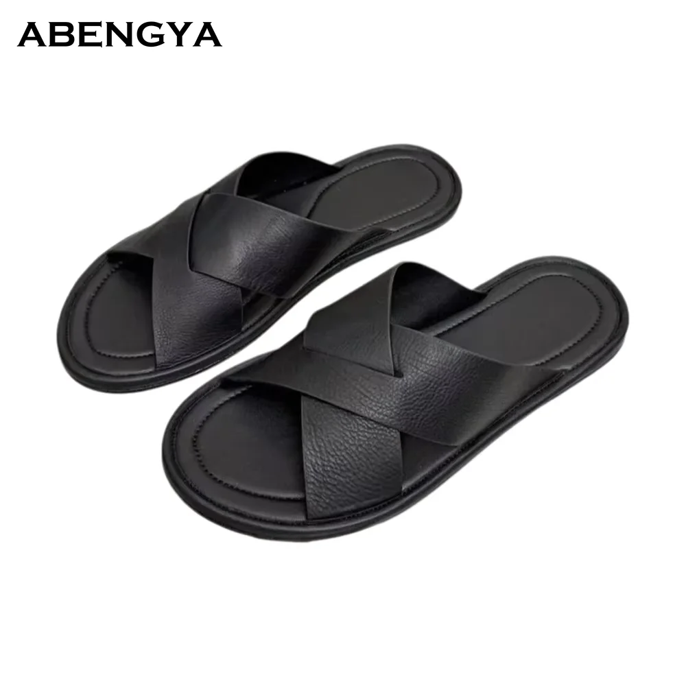 Designer New Cross Leather Slippers Women Open Toe Mules Flat Heel Slides Summer Casual Party Dress Shoes For Women Half Slipper
Designer New Cross Leather Slippers Women Open Toe Mules Flat Heel Slides Summer Casual Party Dress Shoes For Women Half Slipper