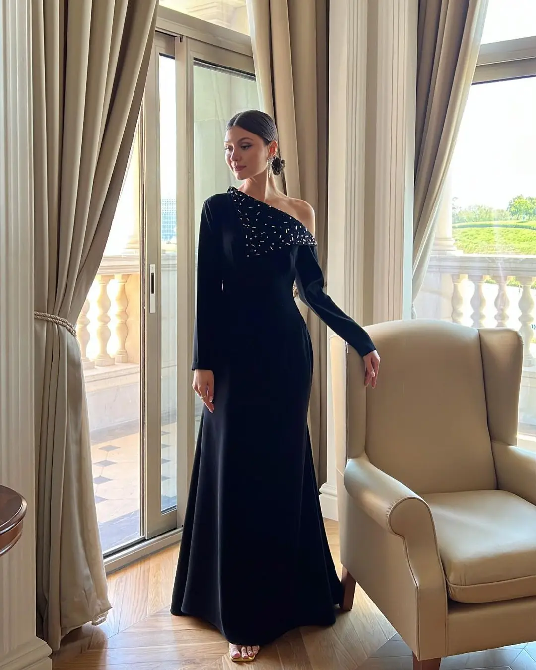 Modern Style Beads Prom Dresses 2023 long Sleeves Off-Shoulder Customizable Evening Dresses فساتين مناسبة رسمية vestidos de
Modern Style Beads Prom Dresses 2023 long Sleeves Off-Shoulder Customizable Evening Dresses فساتين مناسبة رسمية vestidos de