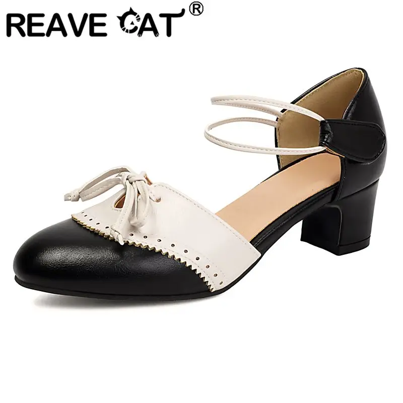 REAVE CAT Black Women Sandals Round Toe Hook&Loop Butterfly Knot Mixed Color Plus Size 41 42 43 Sweet Mary Jane Shoes Handmade
REAVE CAT Black Women Sandals Round Toe Hook&Loop Butterfly Knot Mixed Color Plus Size 41 42 43 Sweet Mary Jane Shoes Handmade