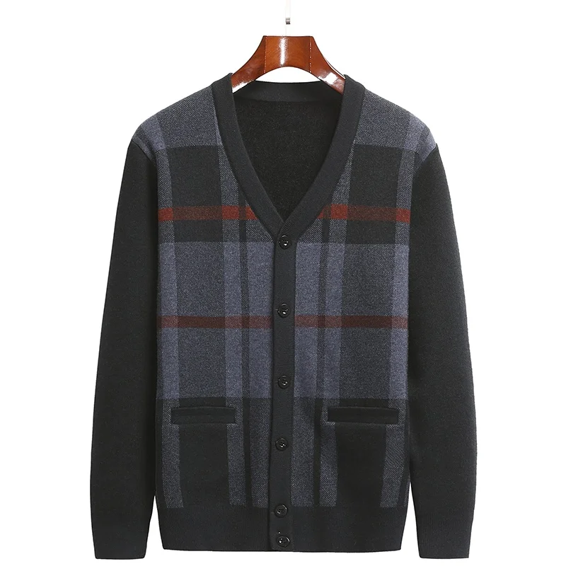 Мужской вязаный кардиган с V-образным вырезом, осенне-зимний, теплый, качественный, с крупным цветочным узором, двумя карманами, нейлоновый, молодежный
Мужской вязаный кардиган с V-образным вырезом, осенне-зимний, теплый, качественный, с крупным цветочным узором, двумя карманами, нейлоновый, молодежный