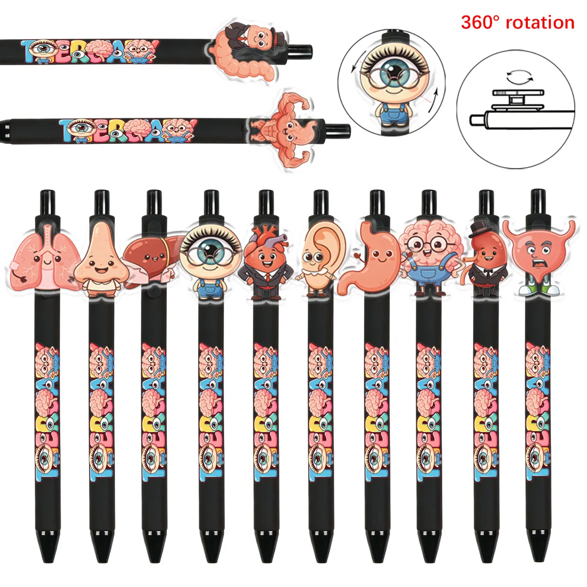 12pcs Human Organ Personification Pattern Ballpoint Pen Gift Rotating Ballpoint Pen
12pcs Human Organ Personification Pattern Ballpoint Pen Gift Rotating Ballpoint Pen