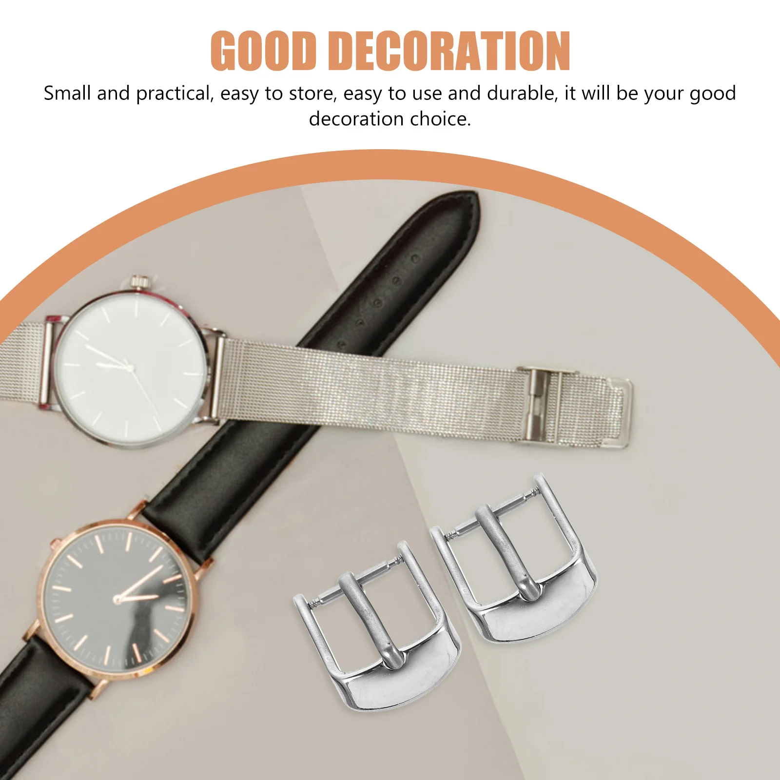 2 Pcs Strap Buckle Watch Connector Replacement Band Major Accessory Pin Stainless Steel Holder Closure
2 Pcs Strap Buckle Watch Connector Replacement Band Major Accessory Pin Stainless Steel Holder Closure