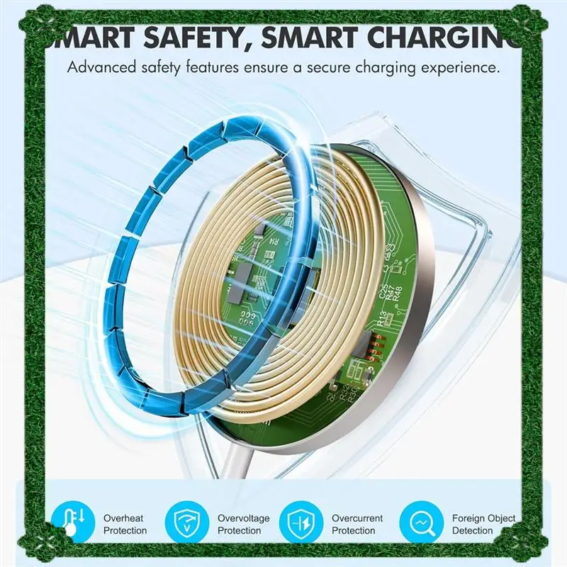Магнитная беспроводная зарядная панель с доставкой в течение 24 часов: 15 Вт, быстрая безопасная зарядная панель Qi для Iphone серии 16/15/14/13/12, для 4
Магнитная беспроводная зарядная панель с доставкой в течение 24 часов: 15 Вт, быстрая безопасная зарядная панель Qi для Iphone серии 16/15/14/13/12, для 4