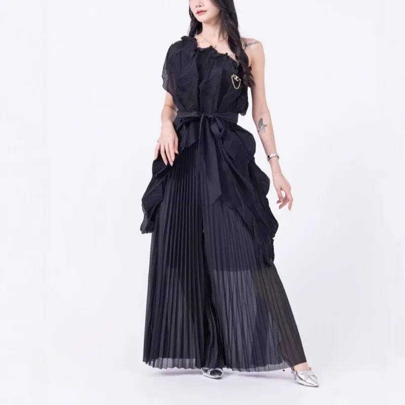 Miyake 2025 Summer New Fashion Casual Versatile Irregular Short Sleeve Top Loose Wide-leg Pants 2-Piece Set Pleated Women's Suit
Miyake 2025 Summer New Fashion Casual Versatile Irregular Short Sleeve Top Loose Wide-leg Pants 2-Piece Set Pleated Women's Suit