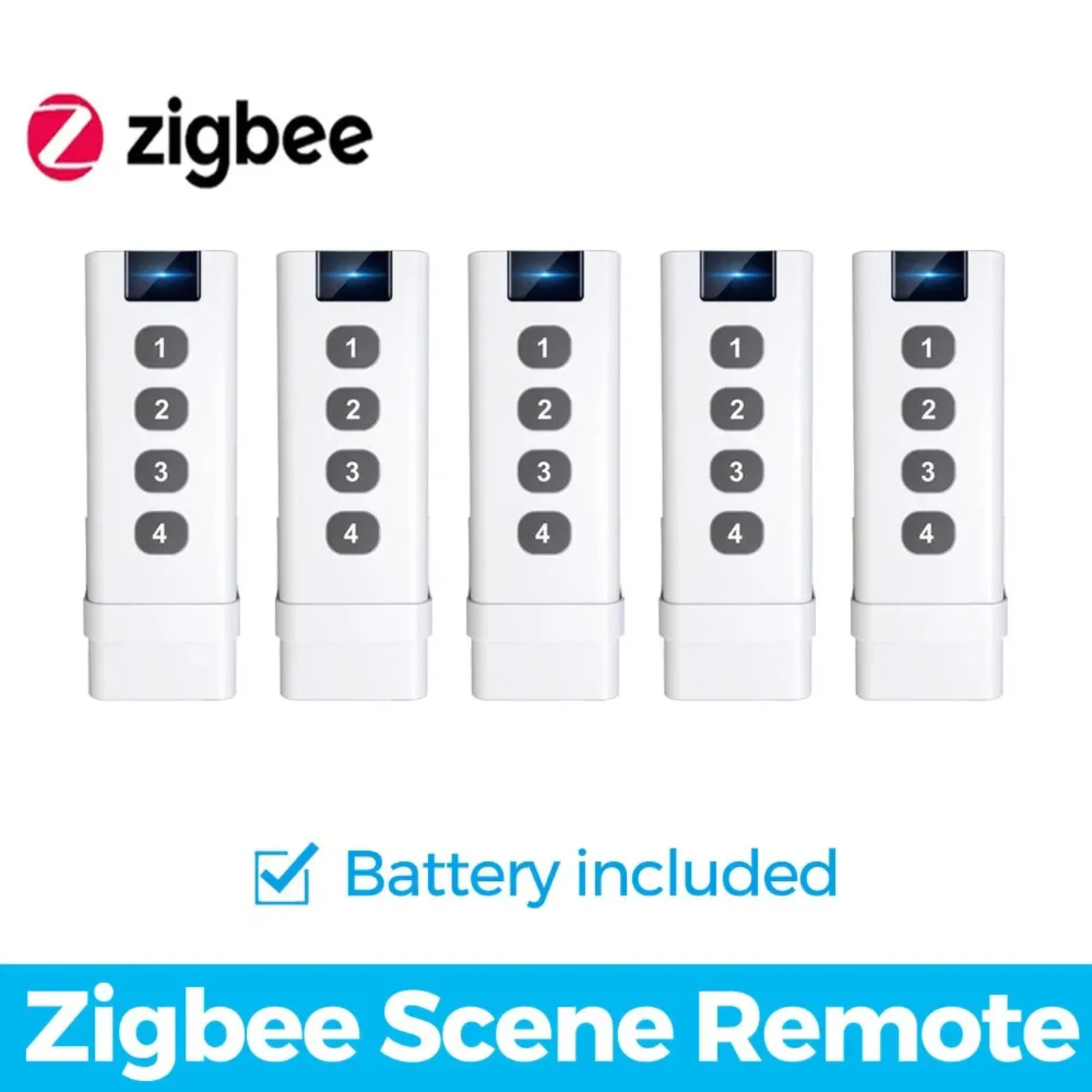 ZigBee Smart Scene Switch 4 Gang Remote Portable Smart Automation Scenario Remote Control With Alexa
ZigBee Smart Scene Switch 4 Gang Remote Portable Smart Automation Scenario Remote Control With Alexa