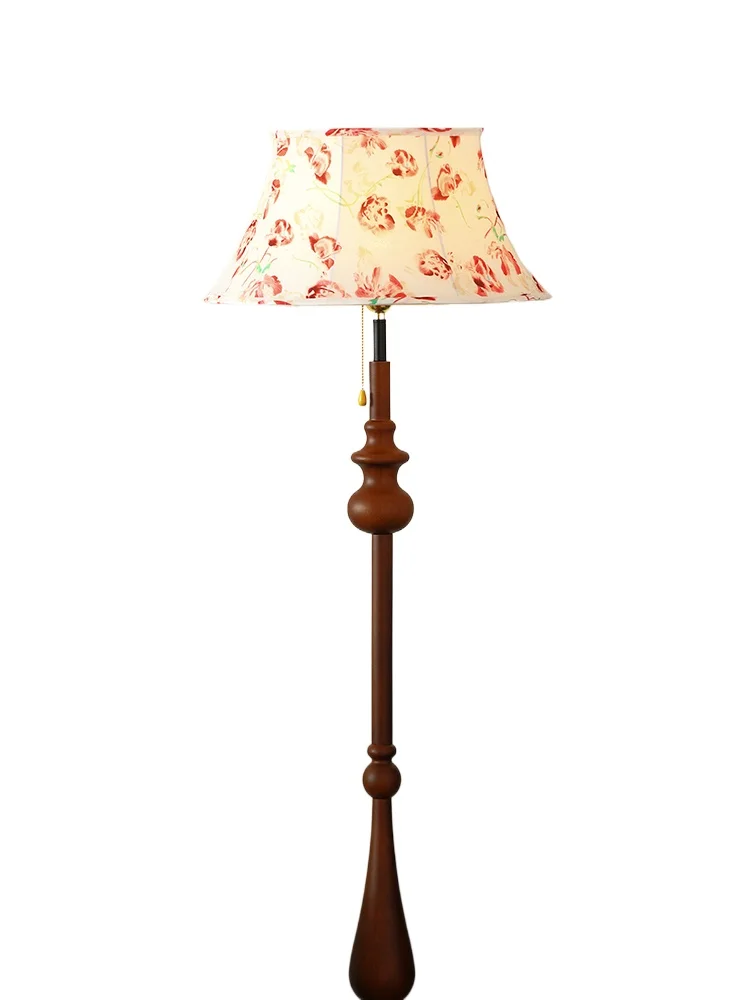 Living room fabric retro atmosphere bedroom study eye protection vertical solid wood lamp
Living room fabric retro atmosphere bedroom study eye protection vertical solid wood lamp