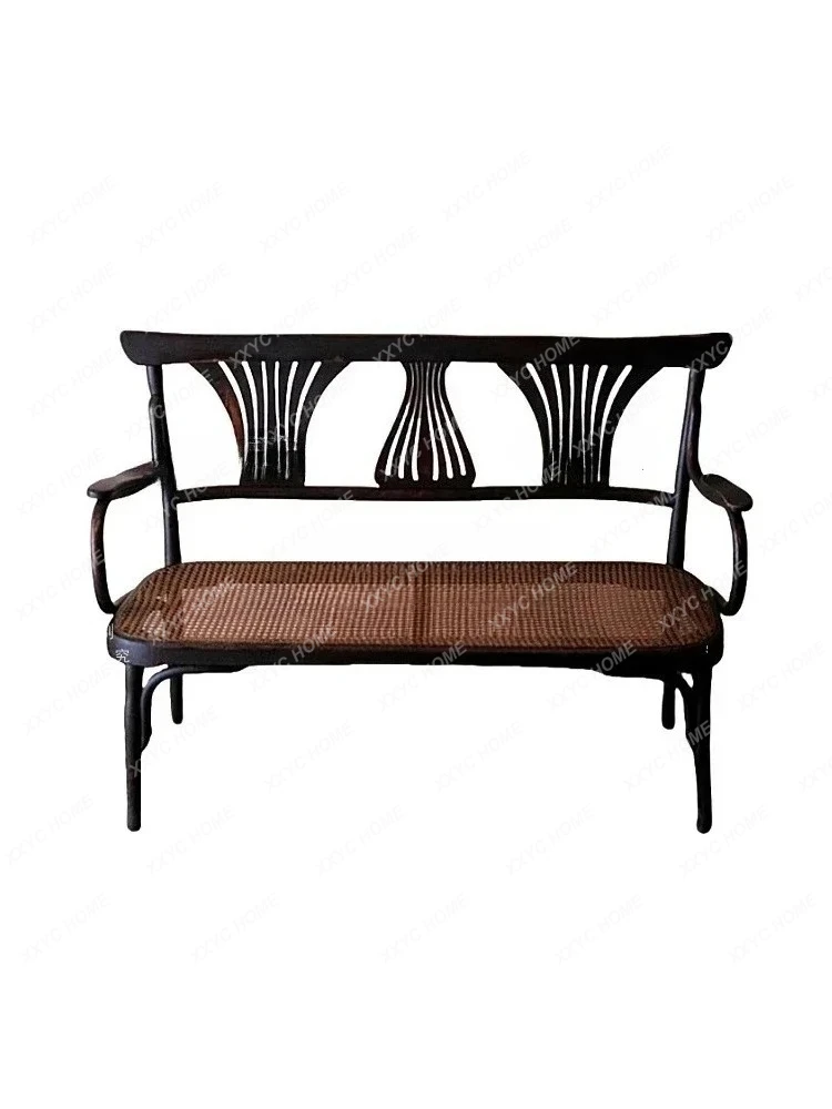 Vintage Solid Wood Distressed Rattan Double/Three-Seater Sofa Retro Carved Flower Bed & Breakfast Cafe Western Rattan Chair
Vintage Solid Wood Distressed Rattan Double/Three-Seater Sofa Retro Carved Flower Bed & Breakfast Cafe Western Rattan Chair