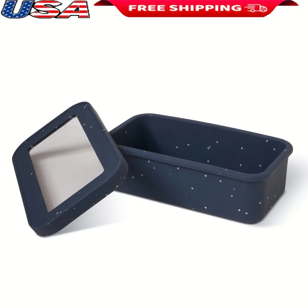 Non-Stick Silicone Loaf Baking Dish Set with Lid Durable Oven Microwave Safe Easy Cleanup Versatile Kitchen Storage Baking Pan 
Non-Stick Silicone Loaf Baking Dish Set with Lid Durable Oven Microwave Safe Easy Cleanup Versatile Kitchen Storage Baking Pan