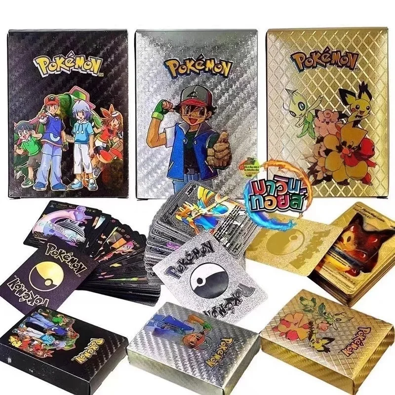 55-110PCS Pokémon Cards Gold Foil Golden Letters English Spanish French German Game Italian Portuguese Card Vmax Gx Series Gift
55-110PCS Pokémon Cards Gold Foil Golden Letters English Spanish French German Game Italian Portuguese Card Vmax Gx Series Gift