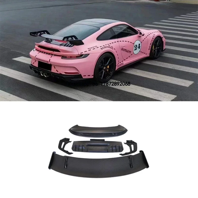 High Quality Dry Carbon Fiber GT3 Rear Wing Spoiler for 992 911 Perfect Fiment
High Quality Dry Carbon Fiber GT3 Rear Wing Spoiler for 992 911 Perfect Fiment