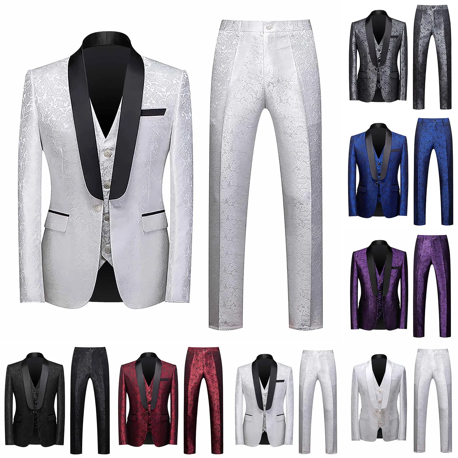 2024 Autumn Autumn Men's Casual Business Boutique Flower Suit Three-piece Set Vintage Men Jacket Vest Trousers Blazer Sets
2024 Autumn Autumn Men's Casual Business Boutique Flower Suit Three-piece Set Vintage Men Jacket Vest Trousers Blazer Sets