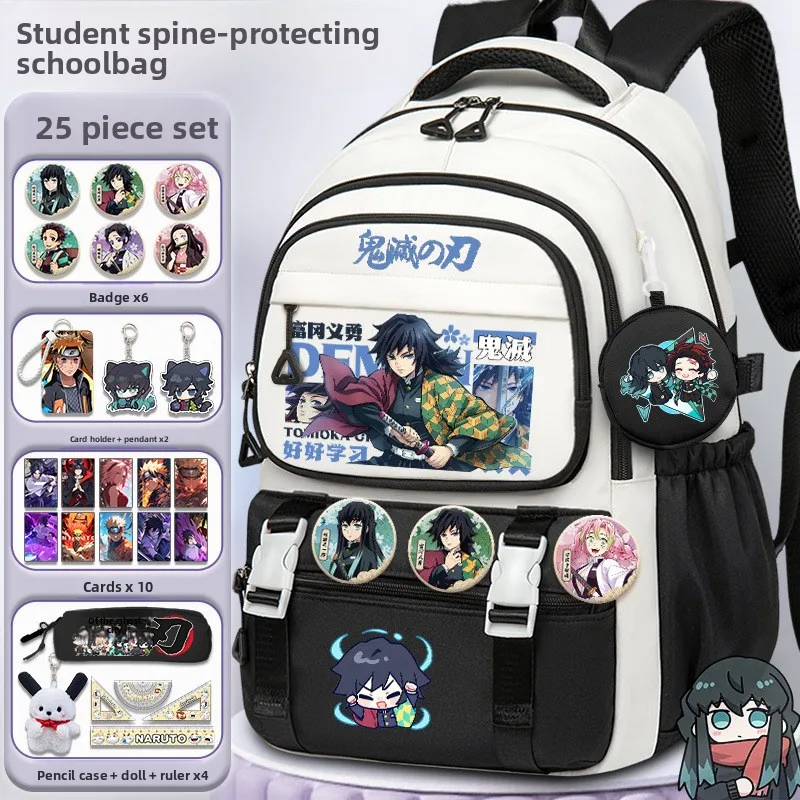 Demon Slayer Spine Protection Backpack For Boys And Girls Zenitsu Giyu Sabito Large Capacity Primary School Bag
Demon Slayer Spine Protection Backpack For Boys And Girls Zenitsu Giyu Sabito Large Capacity Primary School Bag