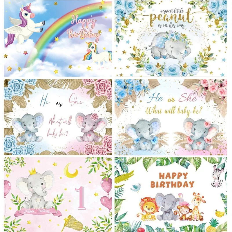 Wild One Newborn Party Elephant Photography Backdrops Props Hundred days 1st Birthday Animals Photo Studio Background WP-27
Wild One Newborn Party Elephant Photography Backdrops Props Hundred days 1st Birthday Animals Photo Studio Background WP-27