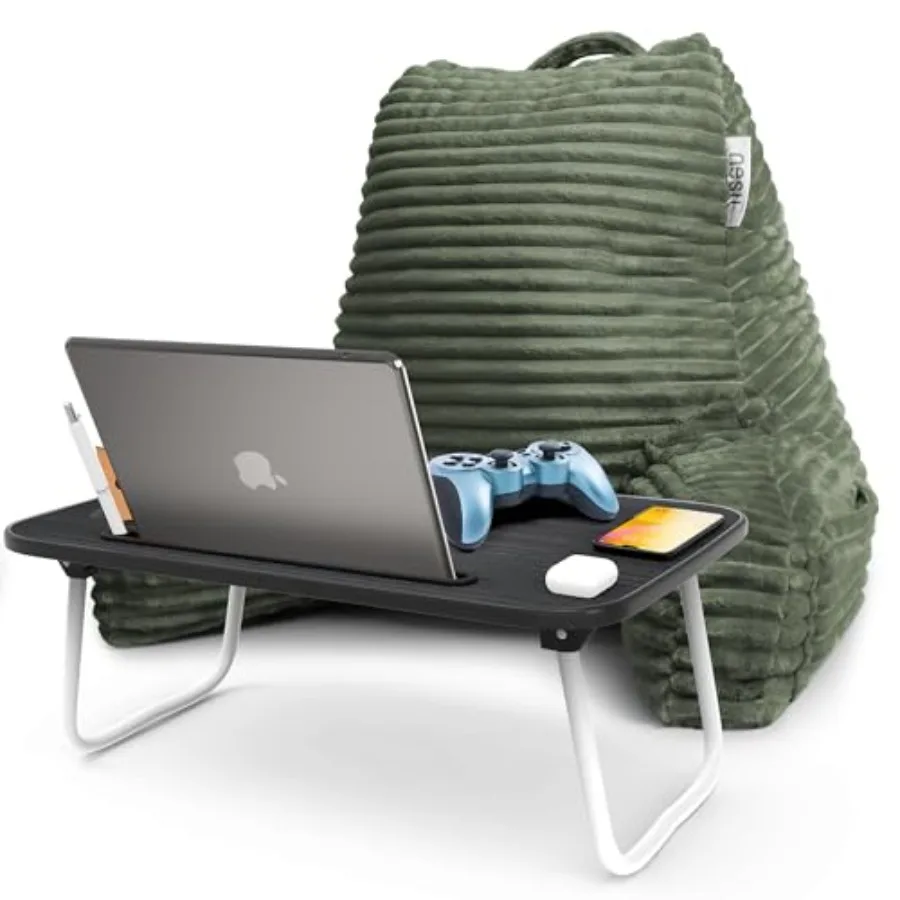 Olive Green Reading Pillow with Bed Desk for Laptop and Writing Luxe Cut Plush Back Pillow for Sitting Up Back and Arms Adjusta
Olive Green Reading Pillow with Bed Desk for Laptop and Writing Luxe Cut Plush Back Pillow for Sitting Up Back and Arms Adjusta