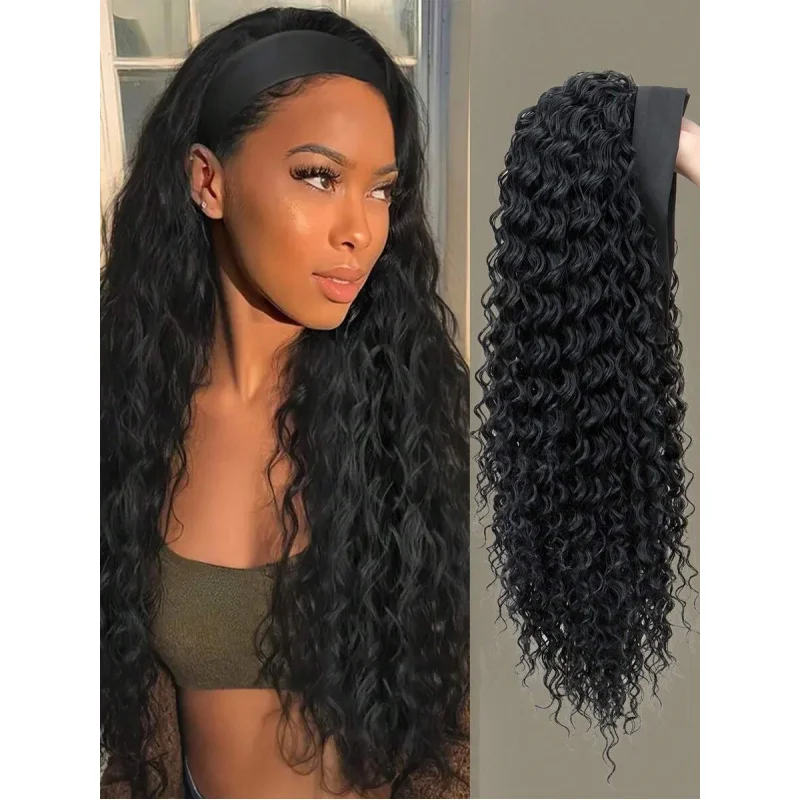 Curly Headband Wig – Wavy Black, Synthetic Fiber, Long Curly, For Women, Daily, Halloween, Cosplay, Christmas
Curly Headband Wig – Wavy Black, Synthetic Fiber, Long Curly, For Women, Daily, Halloween, Cosplay, Christmas