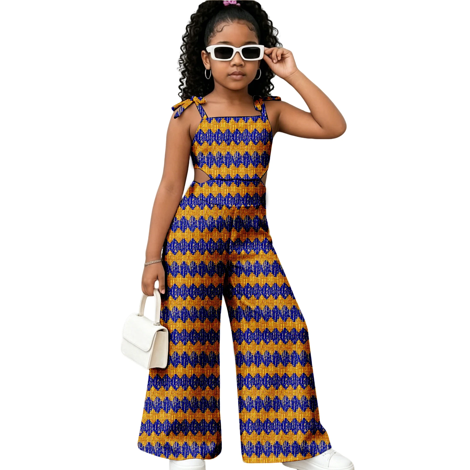 Girls African Print Jumpsuit for Kids, Spaghetti Strap Cutout Waist Wide Leg Jumpsuit, Ankara Style for Party
Girls African Print Jumpsuit for Kids, Spaghetti Strap Cutout Waist Wide Leg Jumpsuit, Ankara Style for Party