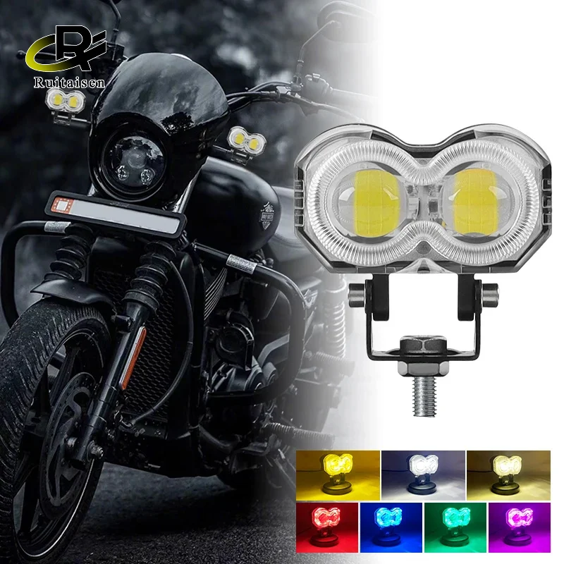 Motorcycle LED Spotlight Headlight Flash Strobe Light 2 Lens Hi/Low Beam Driving Lamps 12V-80V For OffRoad Truck ATV Motorbike
Motorcycle LED Spotlight Headlight Flash Strobe Light 2 Lens Hi/Low Beam Driving Lamps 12V-80V For OffRoad Truck ATV Motorbike