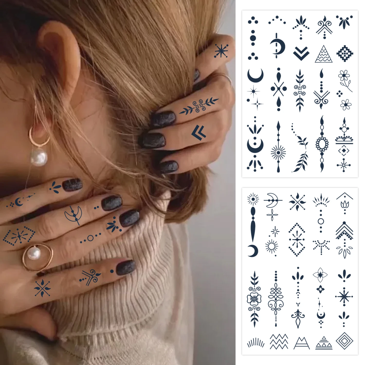 Полуперманентная татуировка, мини-тату на палец, хна, водонепроницаемая и анти-антитату - стойкая 1-2 недель
Полуперманентная татуировка, мини-тату на палец, хна, водонепроницаемая и анти-антитату - стойкая 1-2 недель