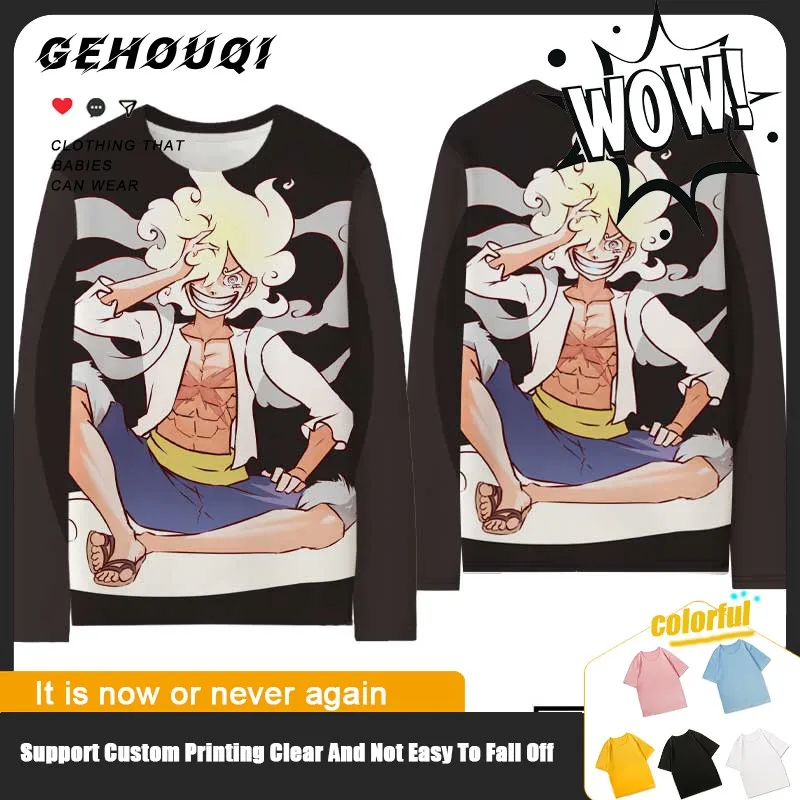 One Piece Joint Long-sleeved T-shirt Men Loose Clothes Nika Luffy Sun God Form Children's Fashion Brand Clothes Autumn
One Piece Joint Long-sleeved T-shirt Men Loose Clothes Nika Luffy Sun God Form Children's Fashion Brand Clothes Autumn