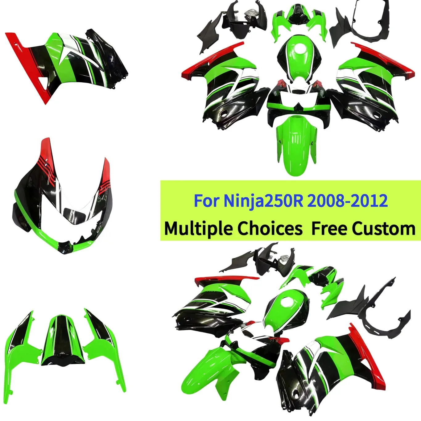 Motorbike Fairings For Kawasaki Ninja 250R 2008-2012 EX 250R Custom Motorcycle Styling Parts Body Panels
Motorbike Fairings For Kawasaki Ninja 250R 2008-2012 EX 250R Custom Motorcycle Styling Parts Body Panels
