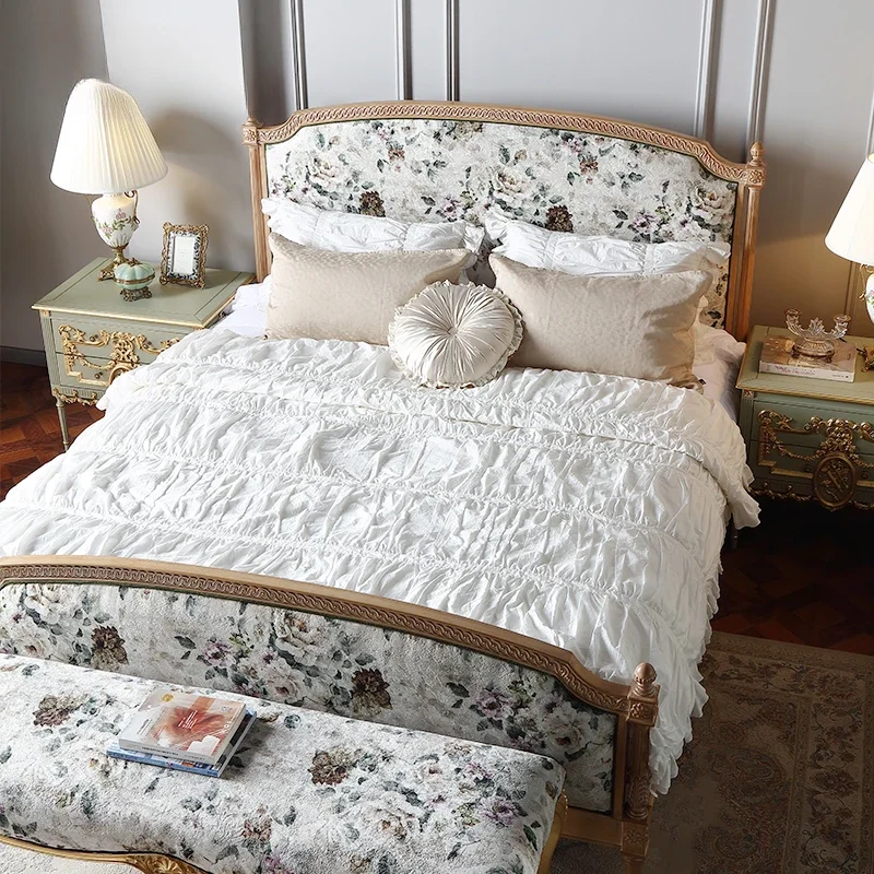 Women Light Luxury Bed Bedroom Princess Modern Wedding Romantic Bed Sleeping Princess Aesthetic Camas De Casal Unique Furniture
Women Light Luxury Bed Bedroom Princess Modern Wedding Romantic Bed Sleeping Princess Aesthetic Camas De Casal Unique Furniture