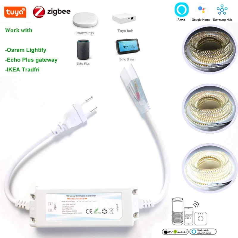 Светорегулятор Zigbee3.0, Одноцветный, 220 В, Управление яркостью высокого напряжения, работает с Echo Tuya Smartthings
Светорегулятор Zigbee3.0, Одноцветный, 220 В, Управление яркостью высокого напряжения, работает с Echo Tuya Smartthings