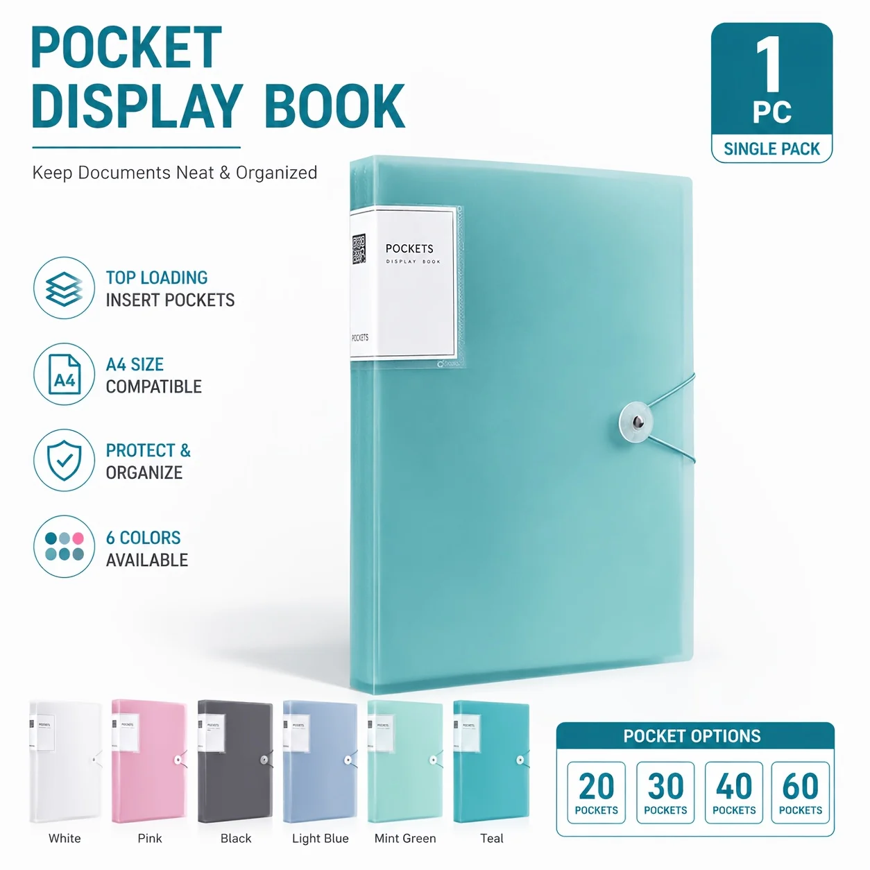 Portfolio Binder with Plastic Sleeves, Pocket Portfolio Folder with Clear Sheet Protectors, Scrapbooking Storage
Portfolio Binder with Plastic Sleeves, Pocket Portfolio Folder with Clear Sheet Protectors, Scrapbooking Storage