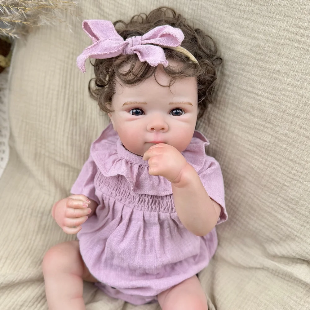 AONPENG 18 Inch 45 CM Full Vinyl Body Lifelike Reborn Baby Doll Handmade Curly Hair Fashion Play Doll Gift for Kids
AONPENG 18 Inch 45 CM Full Vinyl Body Lifelike Reborn Baby Doll Handmade Curly Hair Fashion Play Doll Gift for Kids