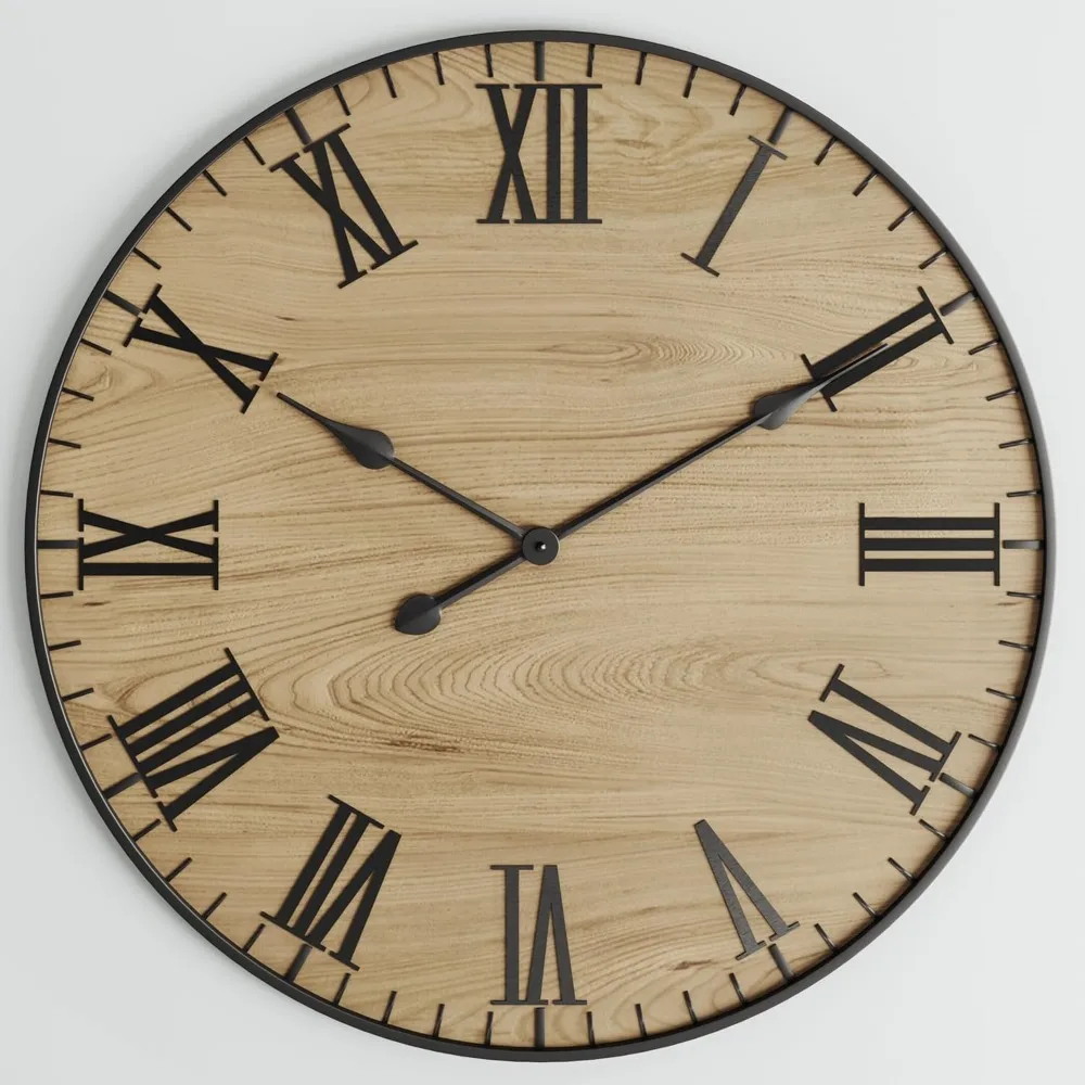 Large Wall Clock 24 Inches - Decorative Walls Clock With Real Wood & Roman Numerals - 24 Inch For Living Room Wall Clocks
Large Wall Clock 24 Inches - Decorative Walls Clock With Real Wood & Roman Numerals - 24 Inch For Living Room Wall Clocks