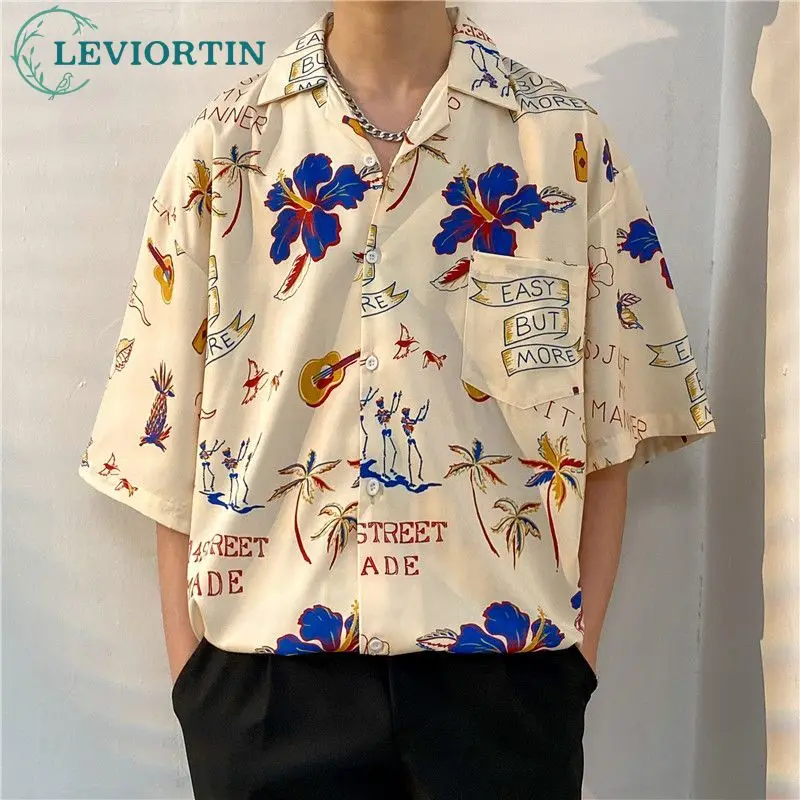 Light Mature Style Summer Beach Casual Short Sleeve Versatile Blouse Shirts Full Printed Street Men Turn-down Collar Retro Shirt
Light Mature Style Summer Beach Casual Short Sleeve Versatile Blouse Shirts Full Printed Street Men Turn-down Collar Retro Shirt