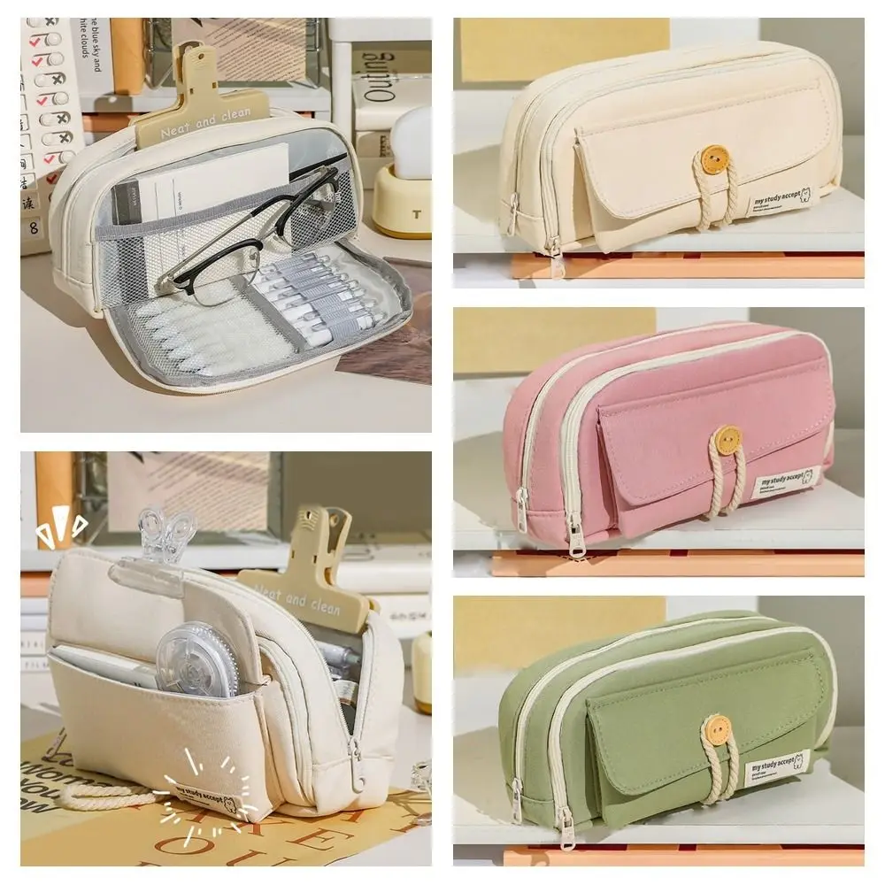 Simple Large Capacity Desktop Storage Pouch Korean Style Multi-layer Makeup Cosmetic Pouch Stationery Bag School Supplies
Simple Large Capacity Desktop Storage Pouch Korean Style Multi-layer Makeup Cosmetic Pouch Stationery Bag School Supplies