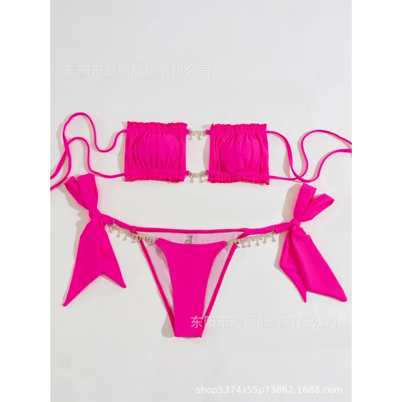 Hot-Selling Bikini Two-Piece Diamond Swimsuit Strapless Sexy Multi-Color Swimwearbikini
Hot-Selling Bikini Two-Piece Diamond Swimsuit Strapless Sexy Multi-Color Swimwearbikini