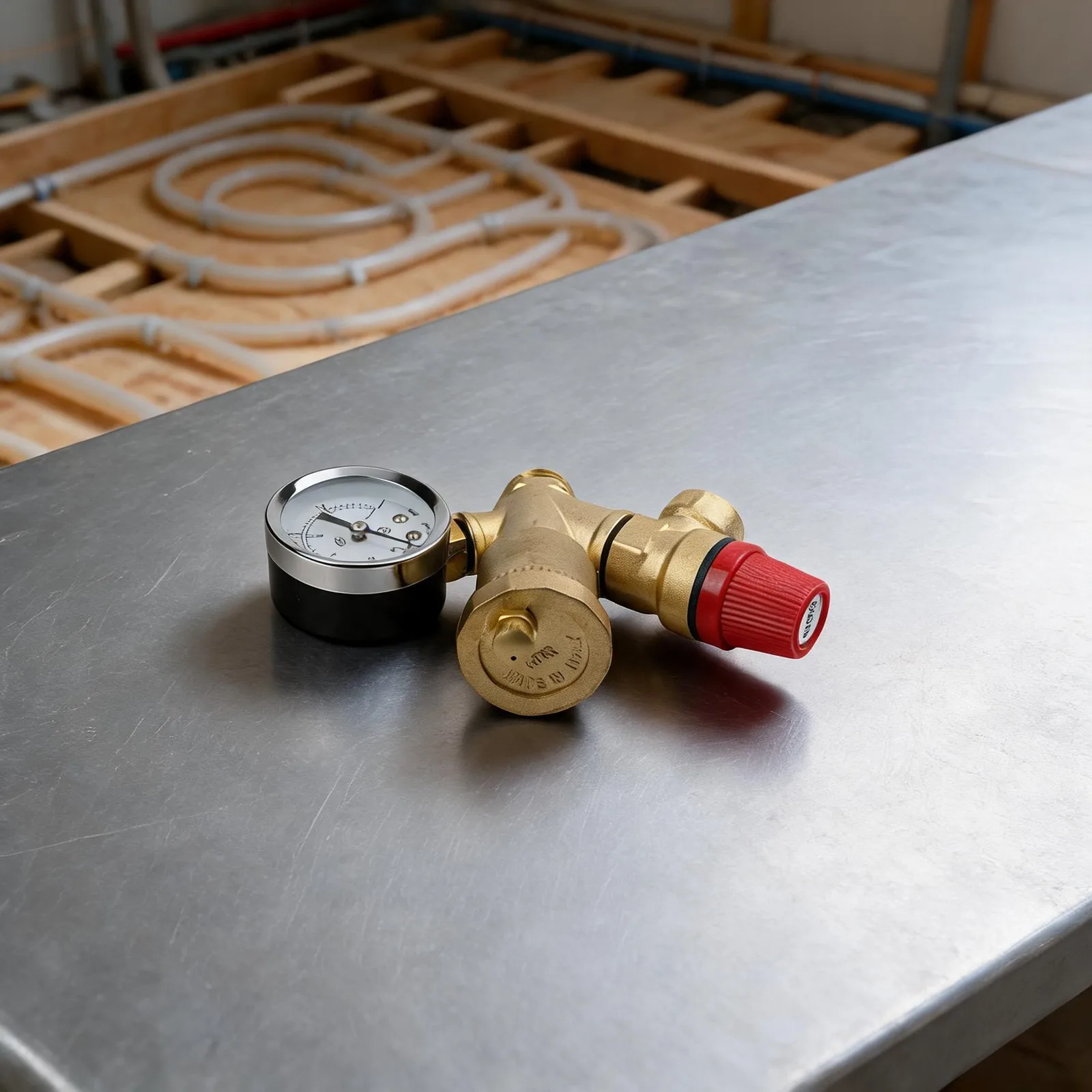 Boiler Safety Group DN 25 Brass Valve with Pressure Gauge and Quick Bleeder Providing Safe Pressure Relief and Air Venting
Boiler Safety Group DN 25 Brass Valve with Pressure Gauge and Quick Bleeder Providing Safe Pressure Relief and Air Venting