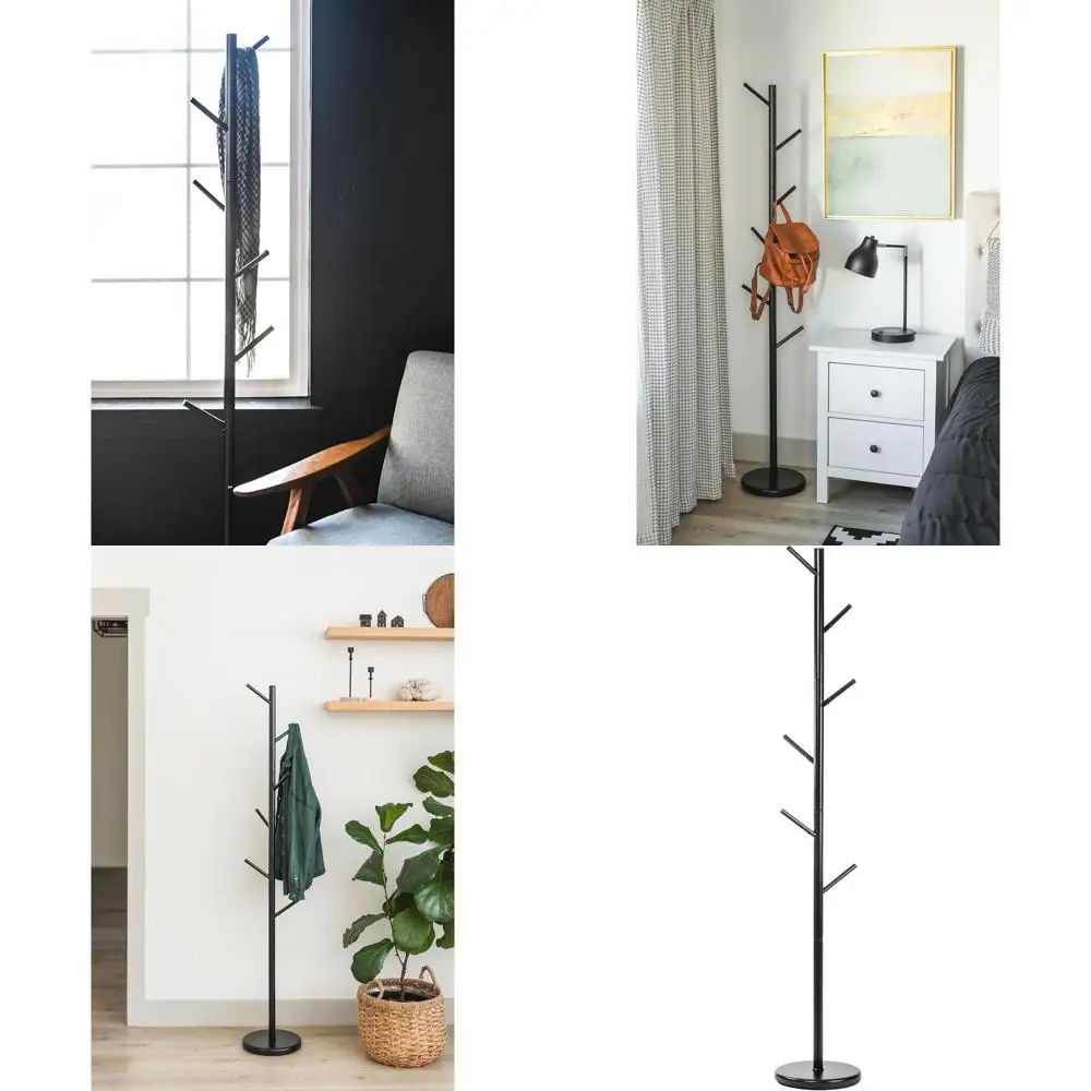 Modern Black Freestanding Coat Rack with 6 Hooks for Stylish Entryway Storage
Modern Black Freestanding Coat Rack with 6 Hooks for Stylish Entryway Storage