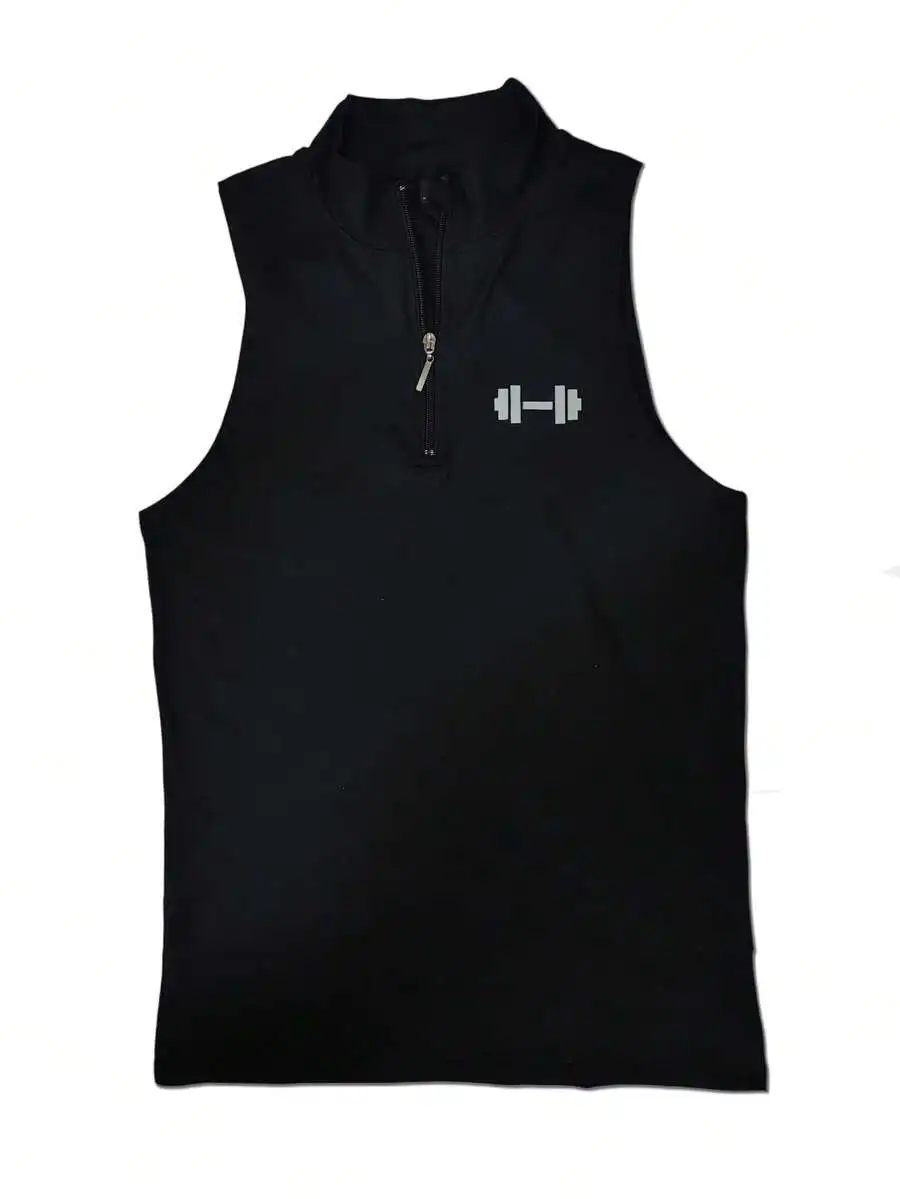 Mens Minimalist Printed Zip-Up Sleeveless Sports Vest
Mens Minimalist Printed Zip-Up Sleeveless Sports Vest