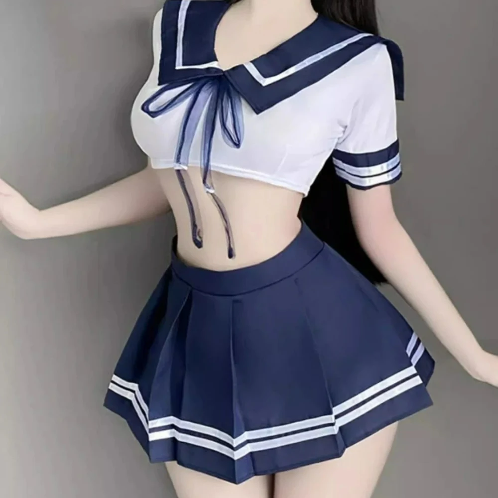 Women Uniform Temptation Lingerie Schoolgirl Erotic Lingerie Cosplay Costume Japanese Student Uniform Mini Skirt Tight Blouse
Women Uniform Temptation Lingerie Schoolgirl Erotic Lingerie Cosplay Costume Japanese Student Uniform Mini Skirt Tight Blouse