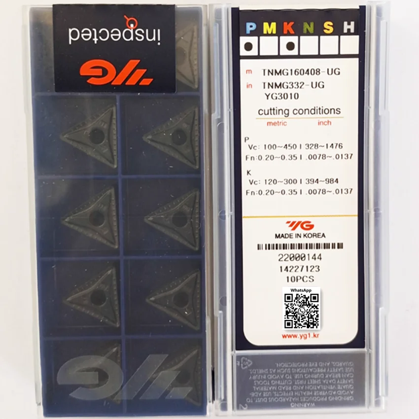 TNMG160404-UG YG3010/TNMG160408-UG YG3010/TNMG160412-UG YG3010 Original YG Carbide Inserts CNC Turning Inserts 10PCS/BOX
TNMG160404-UG YG3010/TNMG160408-UG YG3010/TNMG160412-UG YG3010 Original YG Carbide Inserts CNC Turning Inserts 10PCS/BOX