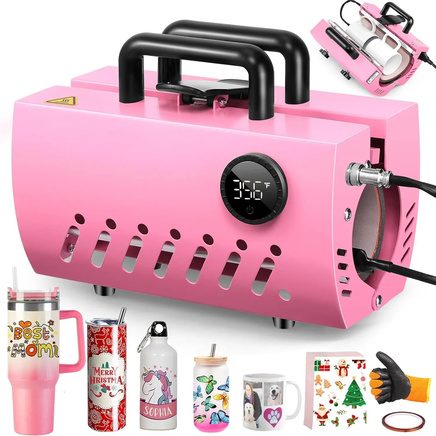 Tumbler Heat Press, Mug Press Sublimation Machine for 30oz 20oz 16oz 11oz Skinny Tumblers Glass/Ceramic/Aluminium Mug Coffee
Tumbler Heat Press, Mug Press Sublimation Machine for 30oz 20oz 16oz 11oz Skinny Tumblers Glass/Ceramic/Aluminium Mug Coffee
