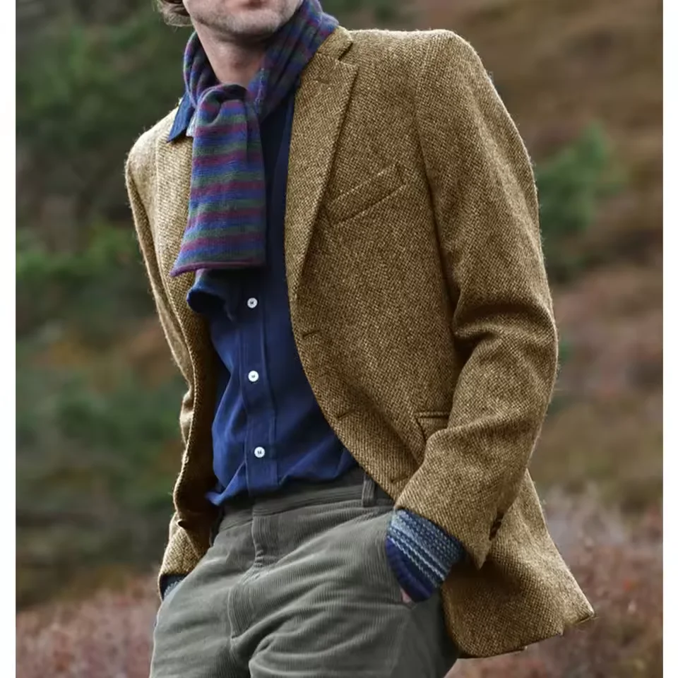 Mens Clothing Men's Coat Herringbone Jacket Slim Design Single Breasted Casual Comfortable Work Wear Men's Autumn Jackets Man
Mens Clothing Men's Coat Herringbone Jacket Slim Design Single Breasted Casual Comfortable Work Wear Men's Autumn Jackets Man