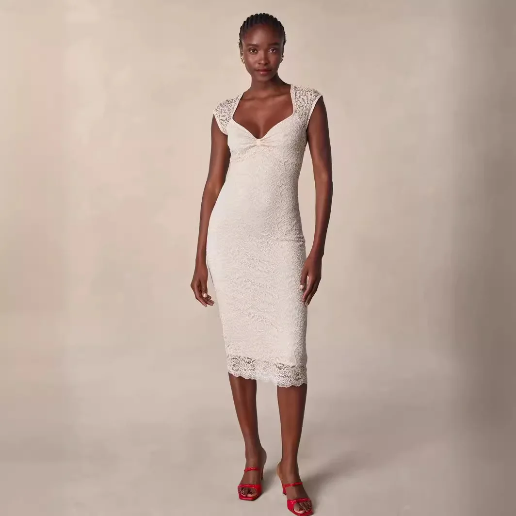 French Sle Early Spring New Floral Embroidery Lace Trim Square Collar Bodycon Dr Polyester Fiber ort Sve Zipper Clo...
French Sle Early Spring New Floral Embroidery Lace Trim Square Collar Bodycon Dr Polyester Fiber ort Sve Zipper Clo...