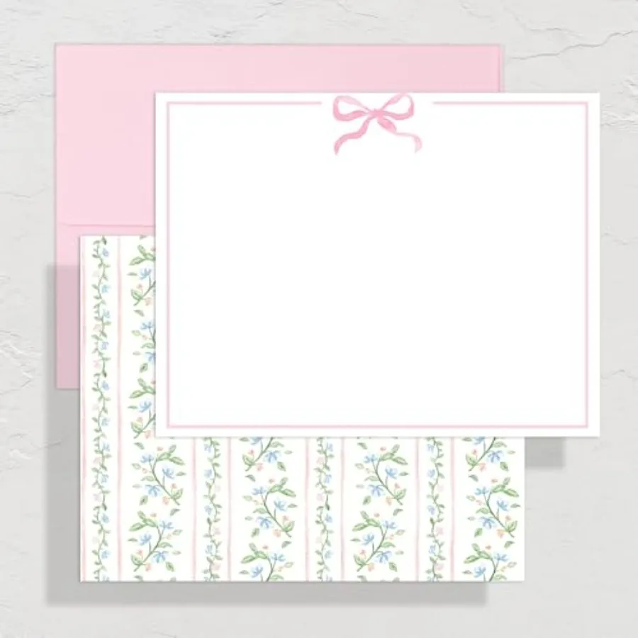 24 Pack Spring Stationery Cards with Envelopes Stickers Bow Greenery Blank Thank You Note Cards Pink Bowknot Print Greeting Car
24 Pack Spring Stationery Cards with Envelopes Stickers Bow Greenery Blank Thank You Note Cards Pink Bowknot Print Greeting Car